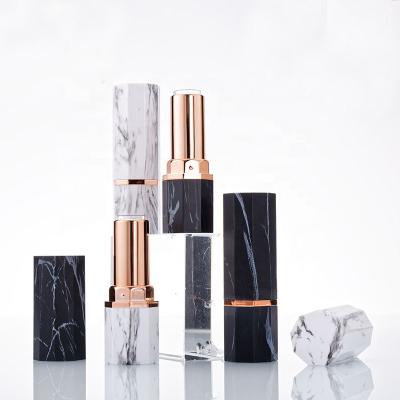 China LZ Lipstick Pack Refilling 100pcs 12.1mm 3D Printing Unique Black White Refillable Lipstick Tube Lipstick Marble Container for sale