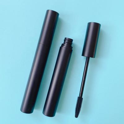 China Mascara LZ Filling Package MOQ 100pcs Round Empty Matte Black Silicone Brush Mascara Spray Container 12ML Private Label Eyelash Serum Empty Tubes for sale