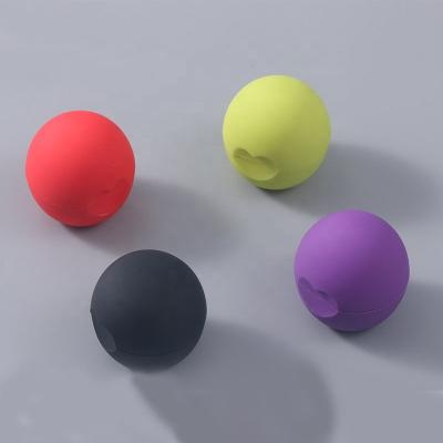 China LZ Lipstick Low MOQ 100pcs Package Soft Touch Filling Ball Shape Oval Black Lip Balm Tube 7g Egg Lip Balm Container Packaging for sale