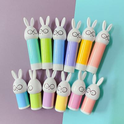 China LZ Lipstick Pack Stock 100pcs Rabbit Shape PP 2.5g 4g Customize Private Label Lip Blam Case Cute Empty Lip Balm Tubes for sale