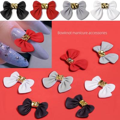 China Easy Apply LZ Pack 100pcs Running Bowknot Gray White Black Red 3d Nails Art Sticker Wholesale Jewelry Nail Art for sale