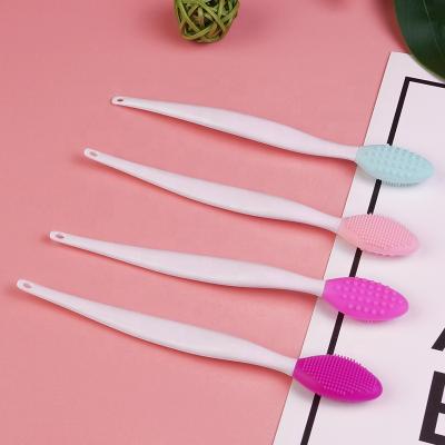 China Cleaning lip; Nose Nose Blackhead Remove Mini Exfoliating Lip Brush Silicone Nose Cleaning Brush Double Side Lip Scrub Brush Tool for sale