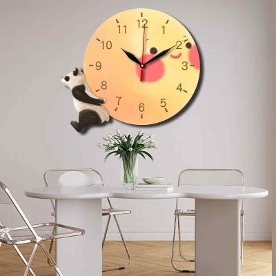 China Modern Fashion Wall Clock Cartoon Children's Room Bedroom Decoration Painting Irregular Bedside Wall Decoration Clock for sale