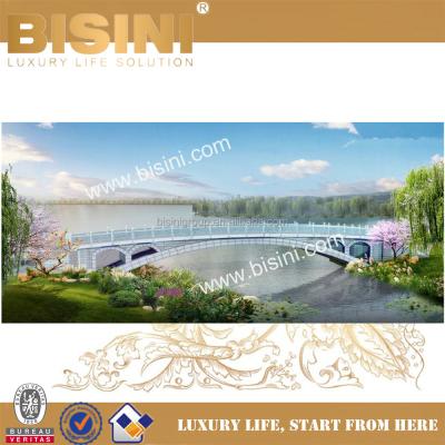 China Half Moon Shaped Large Steel Structure Bridge Arch Bridge, Stone Foot Bridge With Glass Guardrail, Scenic Spot Pedestrian Bridge (BF08-Y10018) for sale