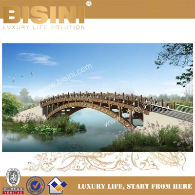 China Steel Structure Bridge Arch Half Moon Bridge, Swamp Park Landscape Pedestrian Bridge, Foot Bridge with Tai Chi Guardrail (BF08-Y10015) for sale