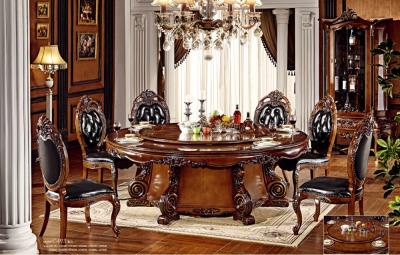 China Latest BISINI Solid Wood Luxury Marble Top Dining Table for sale