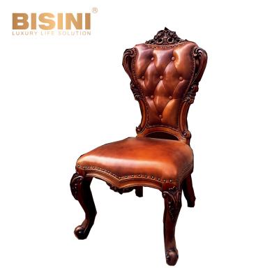 China BISINI solid wood carving indoor woodern dining chair for sale