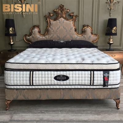 China European Classical Luxury Baroque Golden Crown Wood Carving King Size Double Bed - BF07-30046 for sale