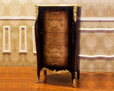 China Luxury Solid Wood Gold Leaf Chest Cabinet BISINI Britain for sale