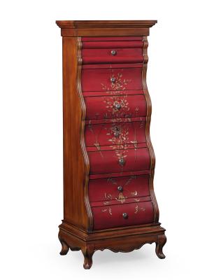 China BISINI Solid Wood Luxury European Red Cabinet for sale