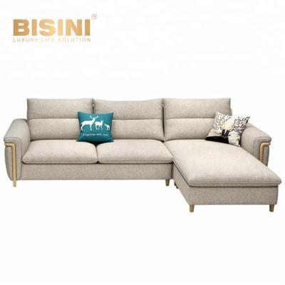 China Sofa Bisini Modern Style Living Room Sectional Fabric Sofa, Single Style Fabric Sofa Set Simple BF07-10338 for sale