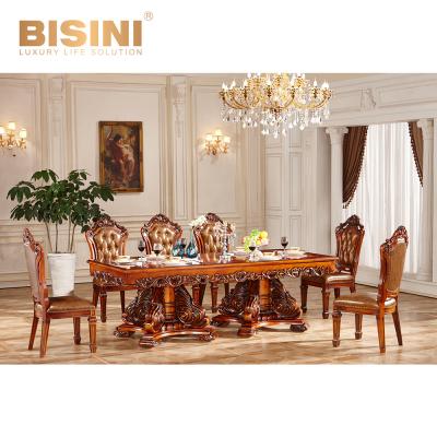 China BISINI Solid Wood Teak Wood Dining Table for sale