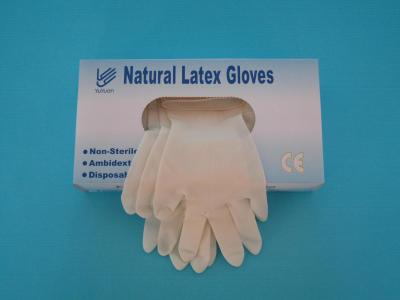 China Disposable latex examination glove for sale