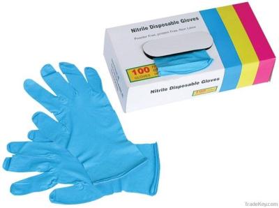 China Medical Nitrile glove powdered/Powder free surgical Nitrile glove/Nitrile examination glov for sale