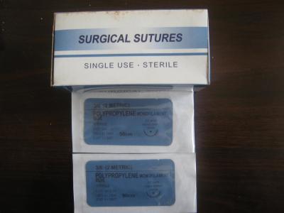 China Disposable PE surgical suture with needles China maufacturer 12 pcs in a box for sale