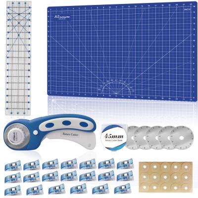 China Cutting knife 45MM round hob automatic repair cutting pad cutting special rotary cutter A3 cutting pad set for sale