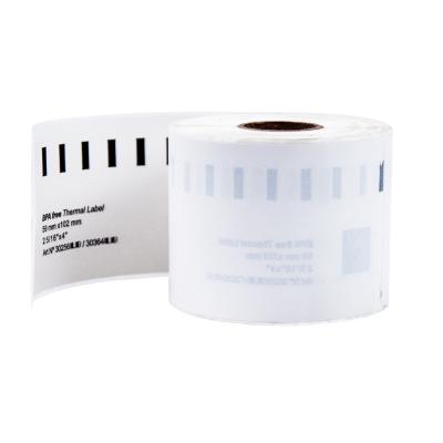 China 30252 Waterproof Dymo BPA Free Compatible Thermal Address Label For Printer Paper Tube Core Thermal Paper Rolls for sale