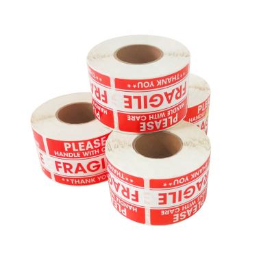 China Scratch Off Hot Sale Label Warning Label Sticker Non Distinct Fragile Caution Label for sale