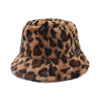 China Wholesale Fashion Striped Women Bucket Hat Fur Hat Winter Simple Outdoor Bucket Hat for sale