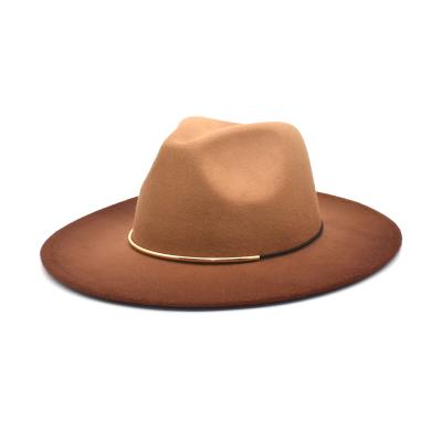 China 2021 New Plush Fashion Panama Felt Hat For Male Jazz Hat Church Large Size Wide Brim Felt Hats Hat for sale