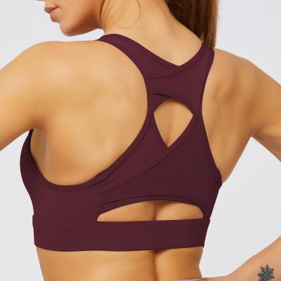 China 2021 Breathable New Logo Women Tops Sportswear Exercise Custom Made Sports Yoga Bra for sale