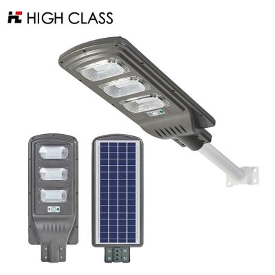 China HIGH QUALITY outdoor ip65 100w 200w 300w wide illumination area high lumen waterproof antique integrated all in one solar street light price list for sale