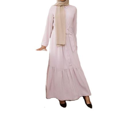 China Muslim Abaya Dress Button Down Anti-wrinkle Long Casual Dress Maxi Dress For Women Muslim for sale