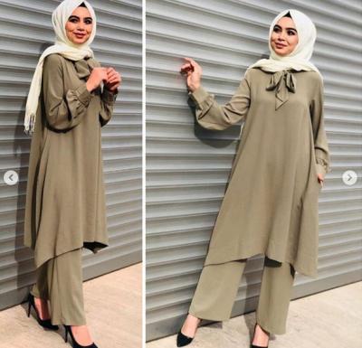 China OEM High Quality Women Fashion Islamic Clothing Muslim Pant Set Custom (s-xxxxl) for sale