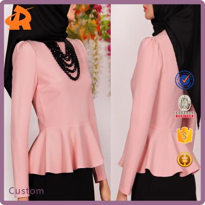 China New Style Daily Casual Formal Kaftan Muslim Blouse For Malaysia Tops Abaya Women China Supplier for sale