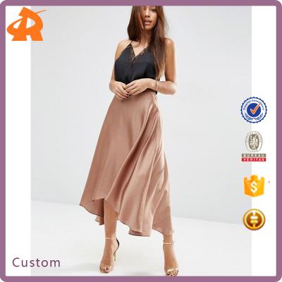 China Plus Size Customize Latest Formal Long Satin Skirt Designs, Wholesale Price Women Office Skirt for sale