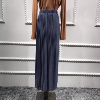 China New Plus Size Fashion Muslim Simple Pencil Skirt Women Pleat Newest Arrival Chiffon Skirts Hot Sale for sale