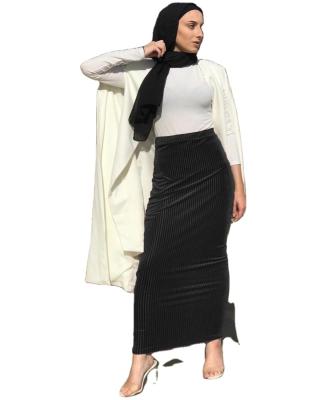 China New Hot Sale Plus Size Fashion Velvet Skirts Long Skirts For Young Women Muslim Girls for sale