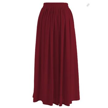 China Modest Women Maxi Chiffon Skirt Fashion Plus Size New Arrival Elegant New Arrival for sale