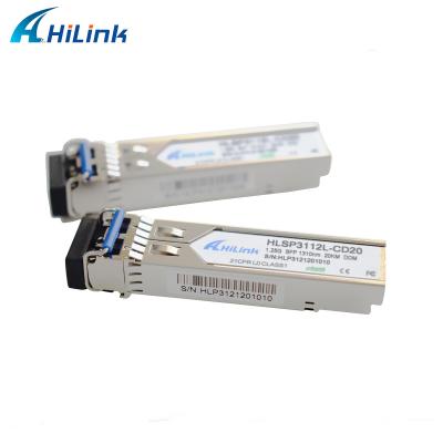 Chine Connecteur optique compatible du module 1.25G SFP BIDI 20km LC de fibre de Hilink HW SFP à vendre