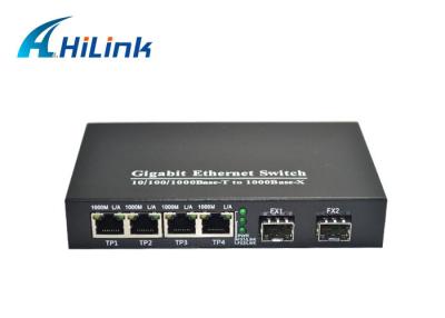 China 2 X SFP 4 X Rj45 Port Fiber Media Converter for sale