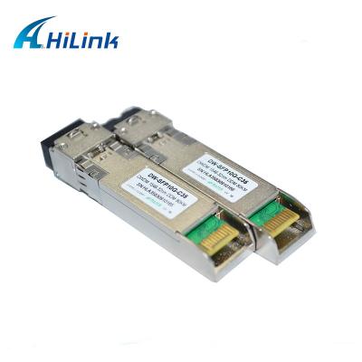 China 10G DWDM SFP Transceiver Module Data Rate 10G 80km Distance 23db DDM Fiber Optic for sale