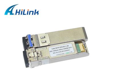 China Optical Fiber Single Mode Fiber Transceiver CWDM SFP+ 1350nm 30km LC Connector for sale