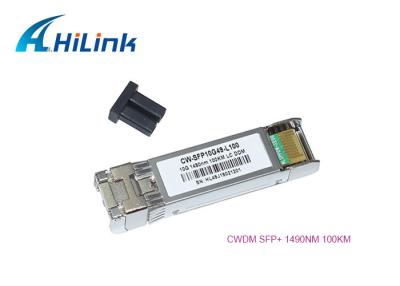 China 1490nm Wavelength Sfp Optical Transceiver Module 10Gb/S CWDM 100km Distance for sale