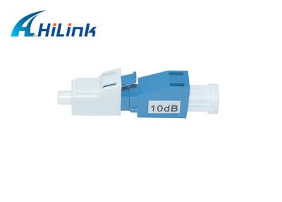 China Singlemode Fixed Fiber Optic Attenuator Male Female 10dB LC/UPC Connector for sale