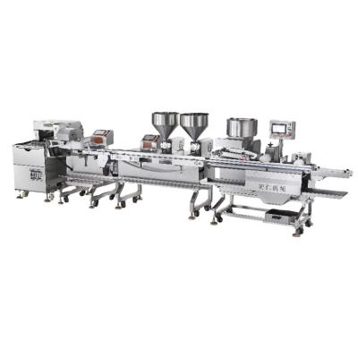 China Easy Operation Automatic Sandwiches Surface Spread Meat Floss Production Line With Filling Bread Making Machine for Factory for sale