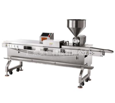 China Automatic filling China cream peanut butter Chocolate Sandwich Bread bun hamburger making machine With Bread cutter Filling Machine for sale