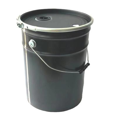 China Hot Sale 18L Black Steel Pail Cover With Air Evacuation Valve Shipping And Storage For Coffee Bean zu verkaufen