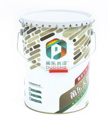 China 25L Shipping and Storage Printing Edge Loop Cover Pail Steel Drum Manufacturer for sale