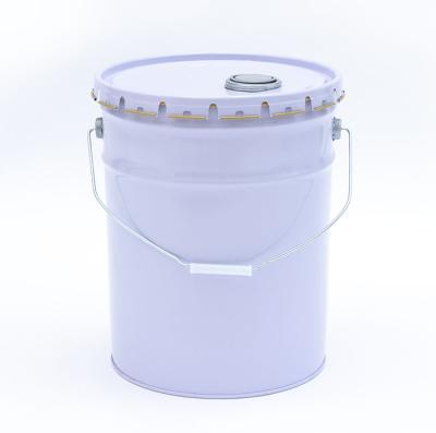 China Wholesale 20L Shipping and Storage Brim White Curly Lid Pail Drum Pail Barrel for sale