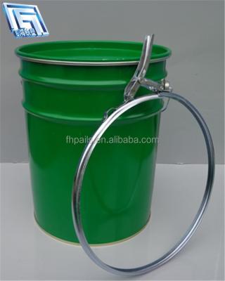 China 20L Corrosion Resistance Chemical Green/Coating/Paint Metal Bucket Tin Bucket With Lid And Lock Ring Handle zu verkaufen