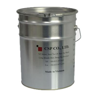 China Oxidation resistance 18L square tin paint buckets/drums with metal handle in low price for chemical packaging for sale