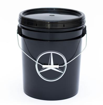 China Custom Black 20L Snap Lid Shipping And Storage Pail Container Plastic for sale