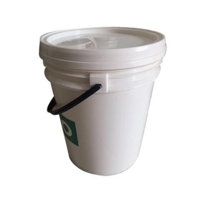 China 20L oxidation resistance white plastic bucket with spout lid and plastic handle for latex paints for sale