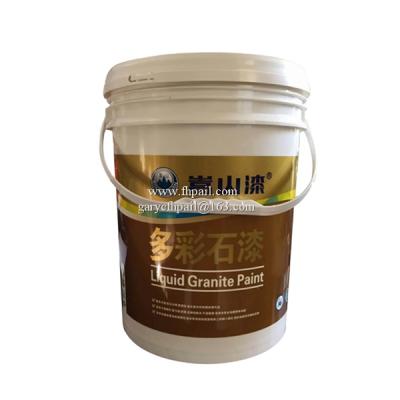 China Wholesale factory price 5,8,10,16,18,20 liter paint coating plastic bucket for sale