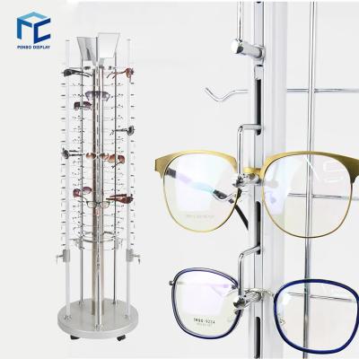 China Commercial Display Glasses Store Cosmetic Shop... Custom Acrylic Rotating 360 Sunglasses Eyewear Rack Display Stand With Lock for sale